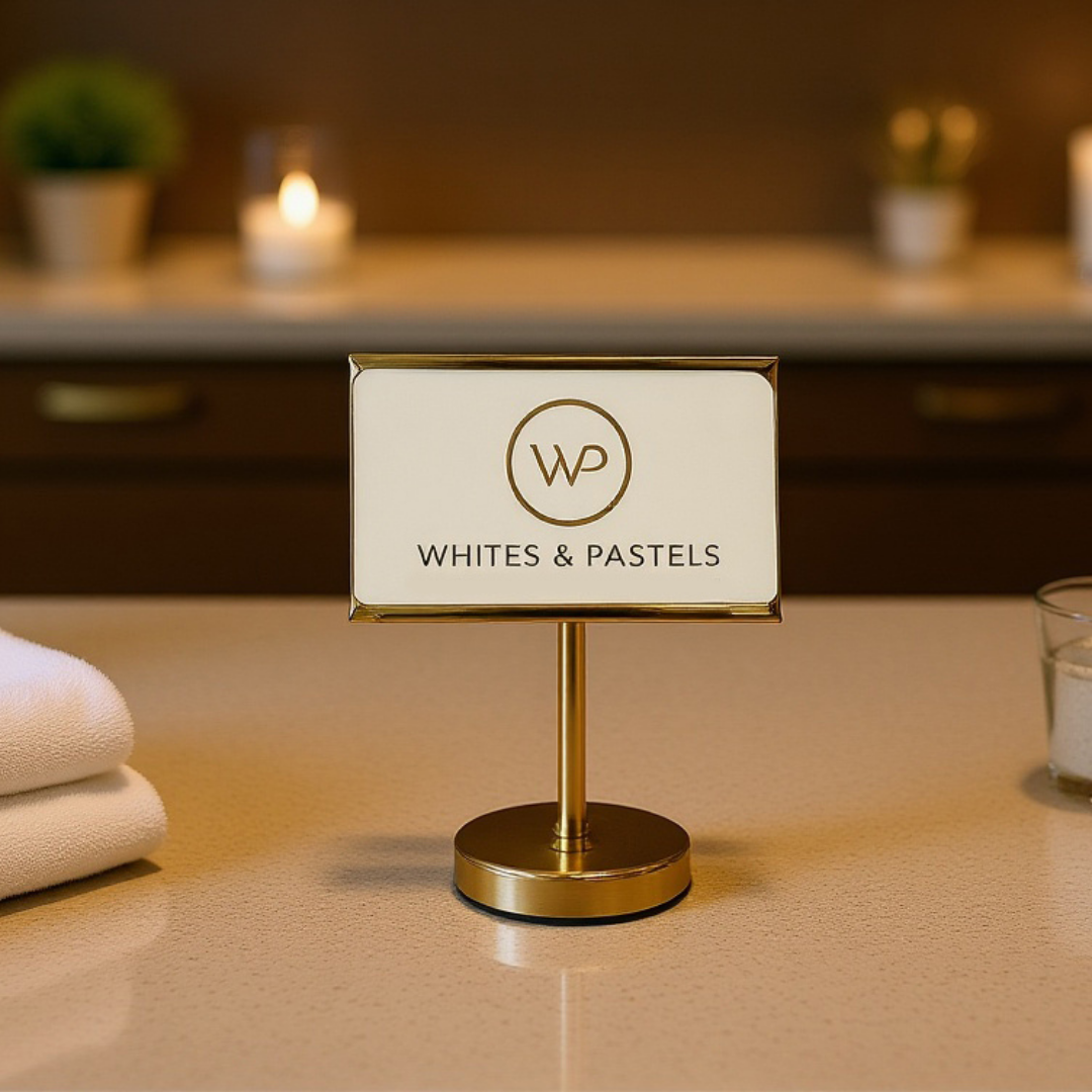 Buffet Dish Name Stand - Gold Metal Card Holder for Entertaining - 10 cm - Image 2