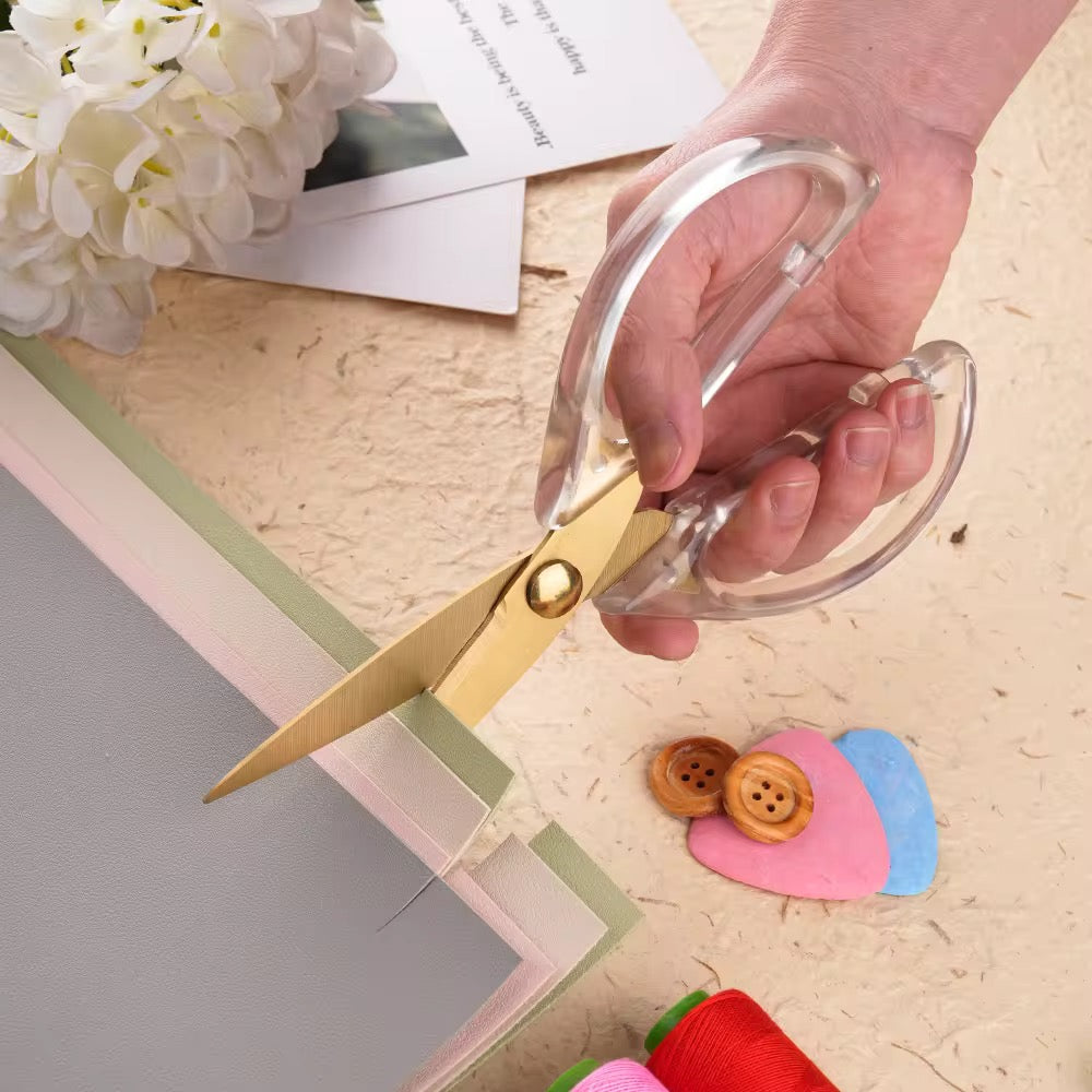 Gold Scissors with Acrylic Handle | Stainless Steel - Image 4