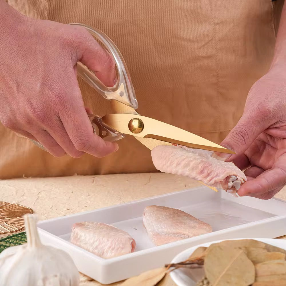Gold Scissors with Acrylic Handle | Stainless Steel - Image 2