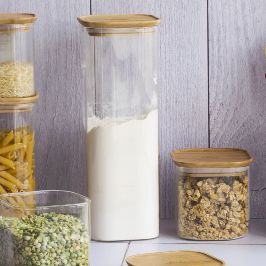 Glass Storage Canister With Bamboo Lid 2.2 Litre - Image 2