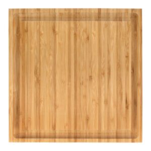 Grooved Square Bamboo Cutting Board 11" x 11" x 0.75"
